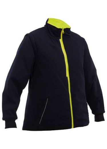 Picture of Bisley Womens Taped Hi Vis 5 In 1 Rain Jacket
